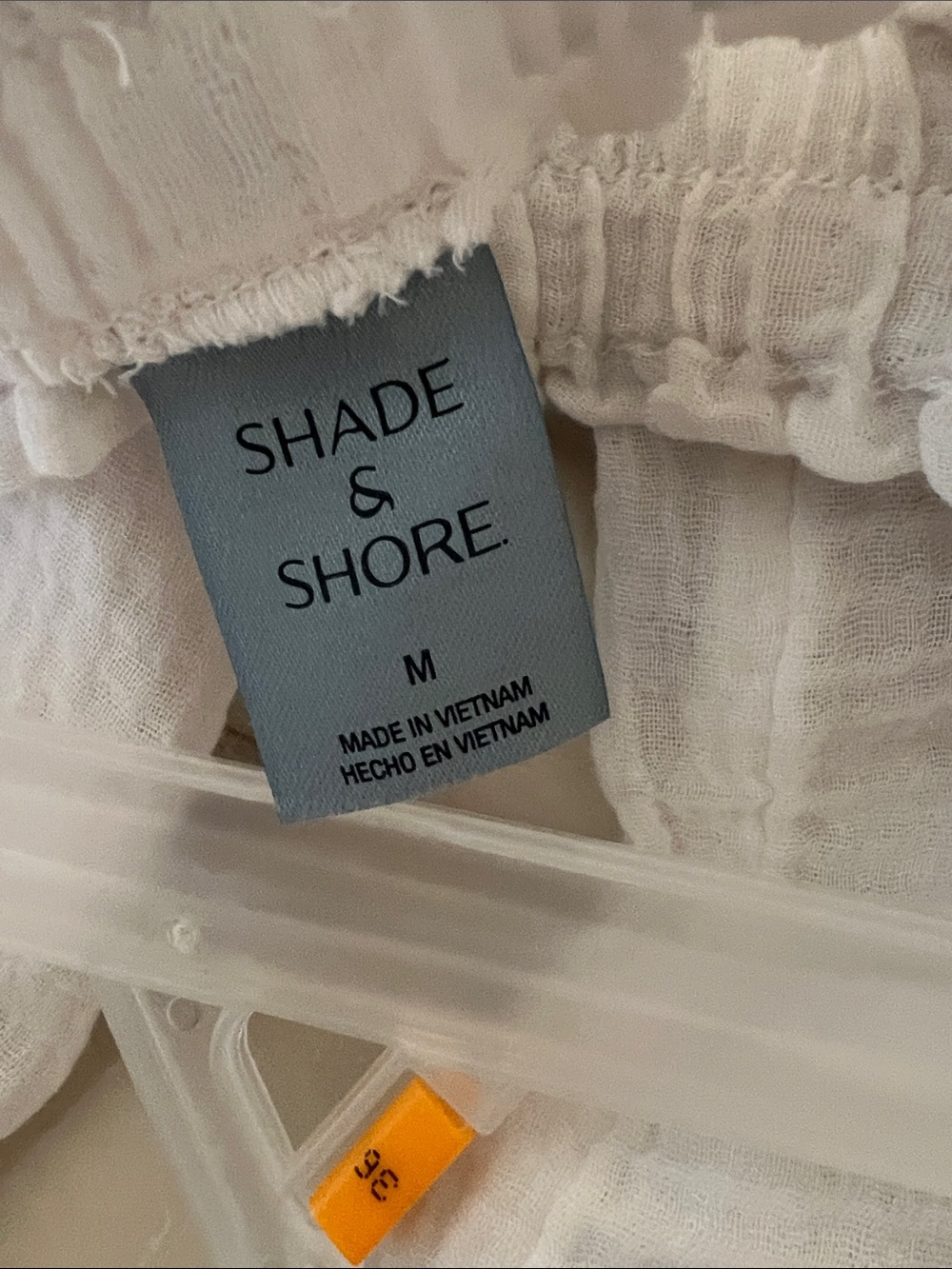 Shade and Shore white wide leg cotton pants size M - Picture 5 of 6
